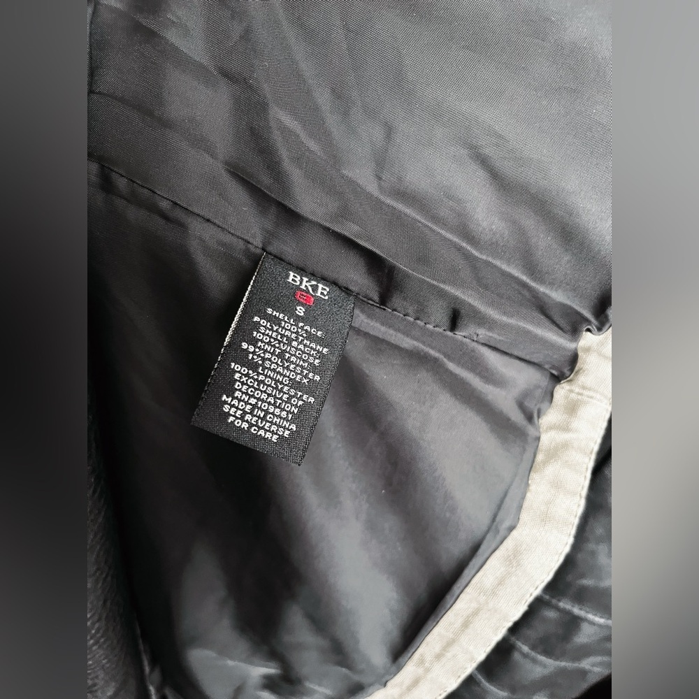 BKE Black Leather Jacket with Gray Accents S Item#AU - Picture 5 of 5